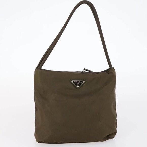 PRADA Hand Bag Nylon 2 Set Gray Brown Auth - Picture 2 of 16